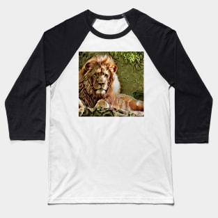 lion painting (leo art, lion king) Baseball T-Shirt